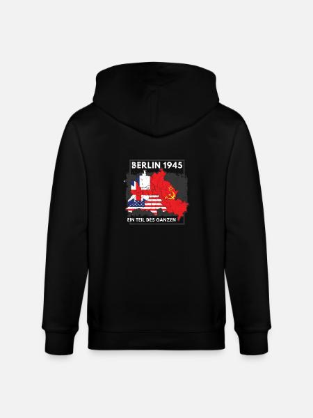 Berlin 1945 Teilung Zone - Stanley/Stella Unisex Bio-Kapuzenjacke CULTIVATOR  - Schwarz