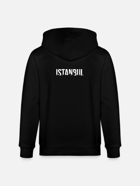 Istanbul Skyline Shirt Turkey - Stanley/Stella CULTIVATOR  Unisex Organic Hooded Jacket - black