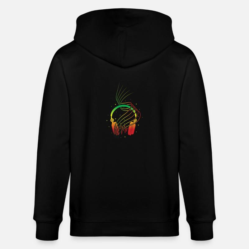 Reggae - Stanley/Stella Unisex Bio-Kapuzenjacke CULTIVATOR  - Schwarz