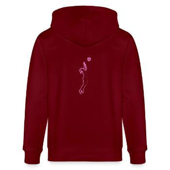 Fille de volleyball - Veste à capuche bio CULTIVATOR Stanley/Stella Unisexe - bordeaux - Dos - Anna (173cm)