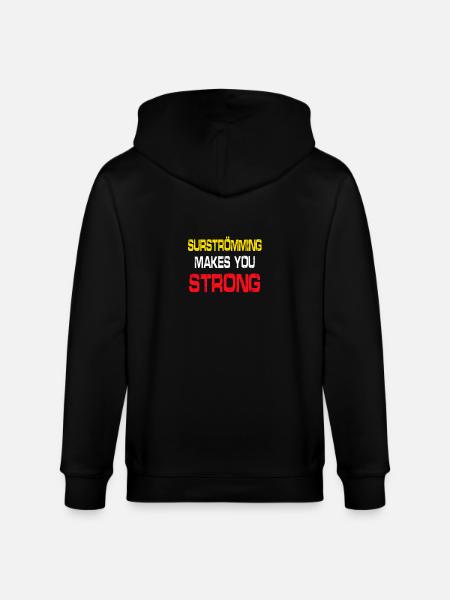 Surstromming, surstromming saying - Stanley/Stella CULTIVATOR  Unisex Organic Hooded Jacket - black