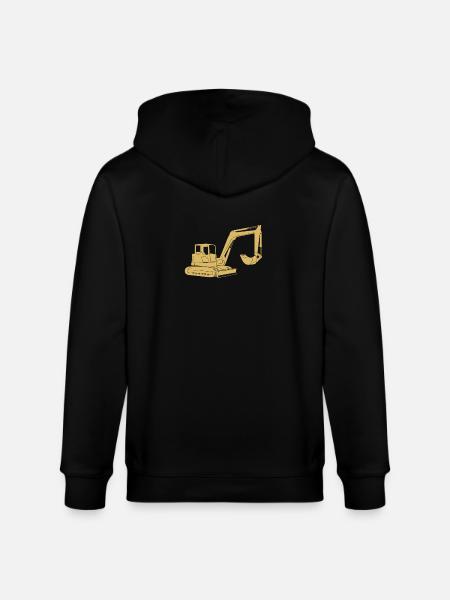 Baggerfahrer geschenkideen - Stanley/Stella Unisex Bio-Kapuzenjacke CULTIVATOR  - Schwarz