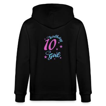 10 anniversaire fille anniversaire fille - Veste à capuche bio CULTIVATOR Stanley/Stella Unisexe - noir - Dos - Anna (173cm)