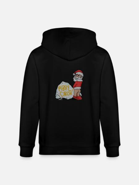 Ugly Christmas Funny - Stanley/Stella CULTIVATOR  Unisex Organic Hooded Jacket - black