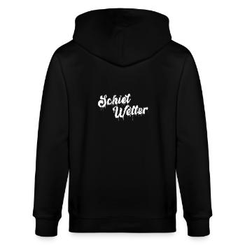 Schietwetter, Regen - Stanley/Stella Unisex Bio-Kapuzenjacke CULTIVATOR  - Schwarz - Hinten - Anna (173cm)