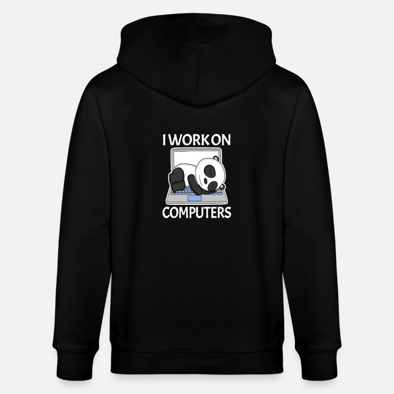 Computer Nerd Programmierer Herren Geschenk - Stanley/Stella Unisex Bio-Kapuzenjacke CULTIVATOR - Schwarz