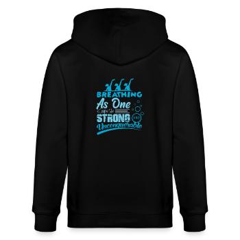 Synchronschwimmen - Stanley/Stella Unisex Bio-Kapuzenjacke CULTIVATOR  - Schwarz - Hinten - Anna (173cm)