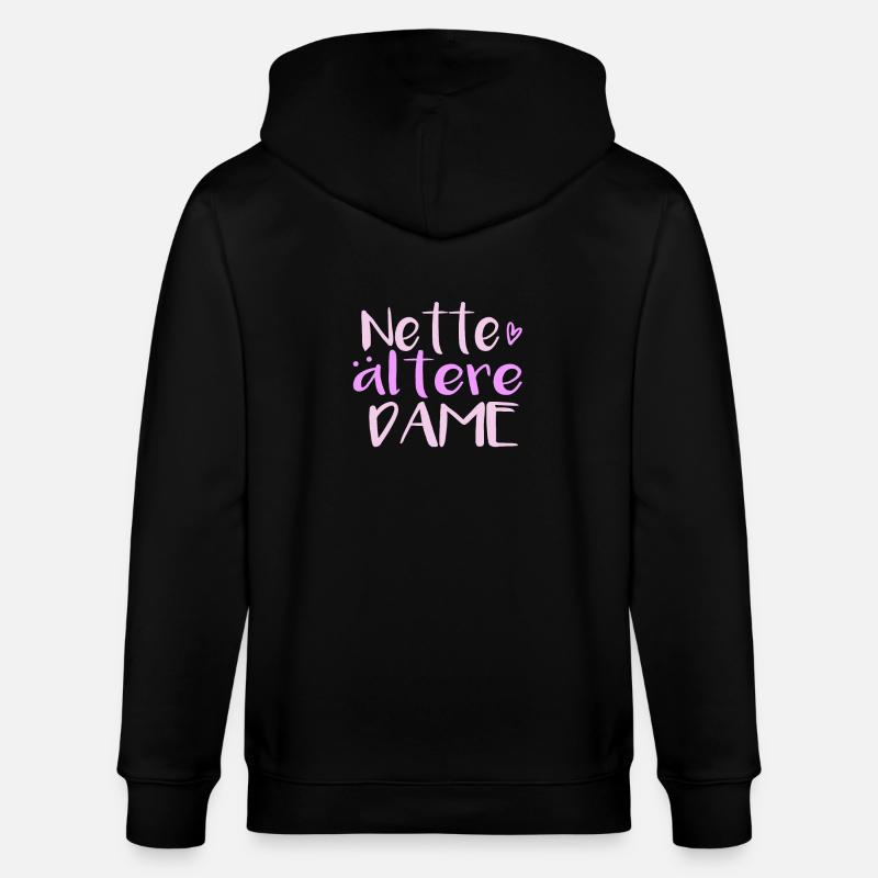 Nette ältere Dame - Stanley/Stella Unisex Bio-Kapuzenjacke CULTIVATOR  - Schwarz