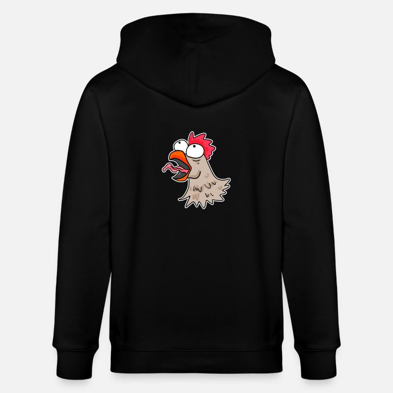 Poulet tête poulet - Veste à capuche bio CULTIVATOR Stanley/Stella Unisexe - noir