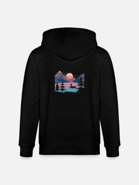 Retro pêche mer - Veste à capuche bio CULTIVATOR Stanley/Stella Unisexe - noir