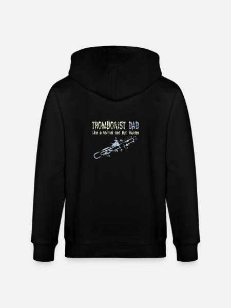 Trombone Dad - Stanley/Stella CULTIVATOR  Unisex Organic Hooded Jacket - black
