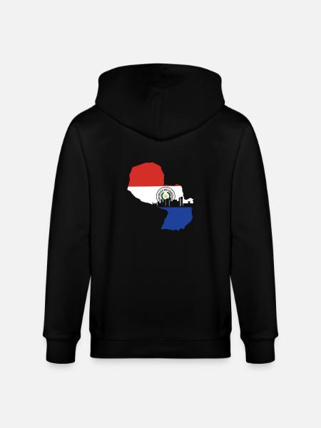 Paraguay Flag - Stanley/Stella CULTIVATOR  Unisex Organic Hooded Jacket - black