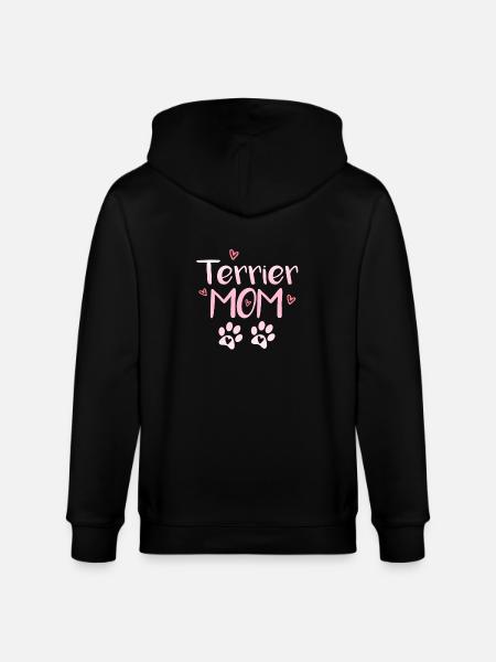 Terrier Mom - Stanley/Stella CULTIVATOR Unisex Organic Hooded Jacket - black