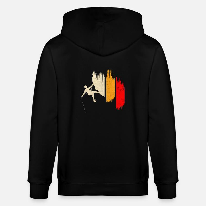 Klettern Retro - Stanley/Stella Unisex Bio-Kapuzenjacke CULTIVATOR  - Schwarz