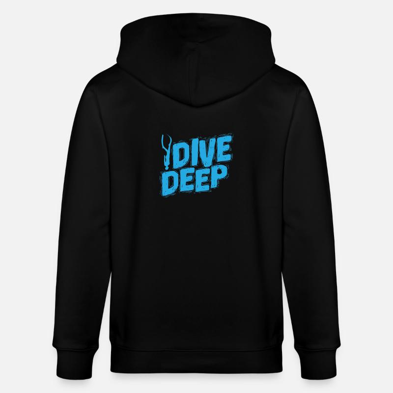 Plongeur d’apnée Dive Deep - Veste à capuche bio CULTIVATOR Stanley/Stella Unisexe - noir