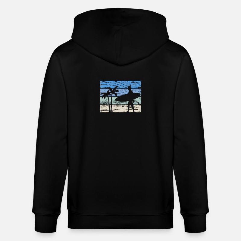 Surfen Surfer - Stanley/Stella Unisex Bio-Kapuzenjacke CULTIVATOR  - Schwarz