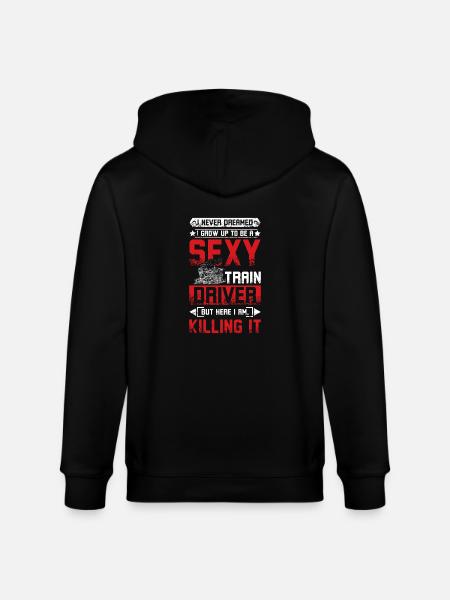Sexy train driver - Stanley/Stella Unisex Bio-Kapuzenjacke CULTIVATOR - Schwarz