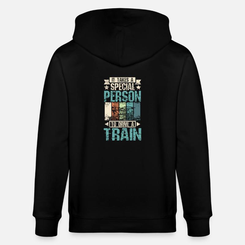 Cool train driver - Stanley/Stella Unisex Bio-Kapuzenjacke CULTIVATOR  - Schwarz