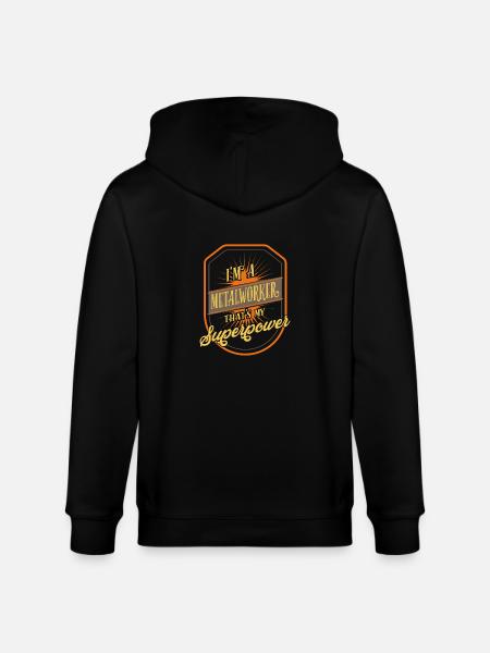 Metalworker Metalworking - Stanley/Stella CULTIVATOR Unisex Organic Hooded Jacket - black