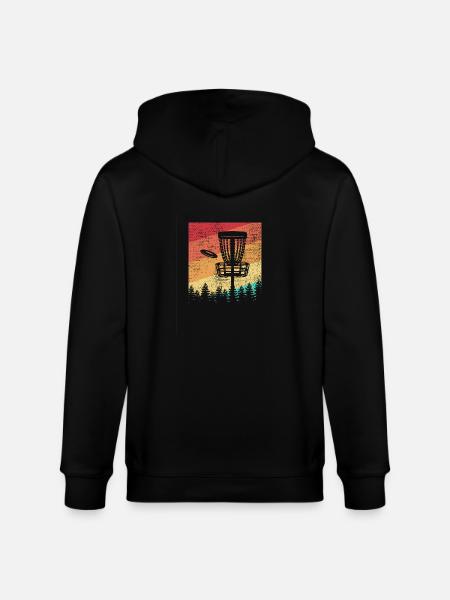Disc Golf Retro - Stanley/Stella CULTIVATOR Unisex Organic Hooded Jacket - black