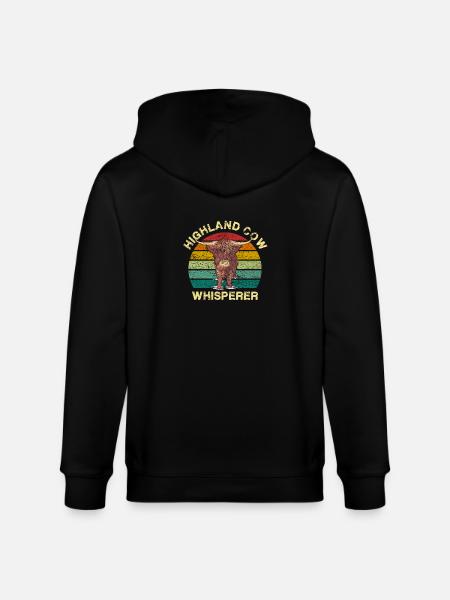 Highland Cow Whisperer - Stanley/Stella CULTIVATOR  Unisex Organic Hooded Jacket - black