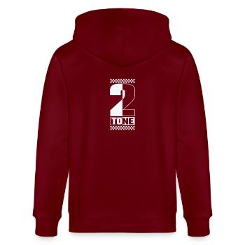 Ska Musik 2-Tone Swing Jazz Musikstil - Stanley/Stella Unisex Bio-Kapuzenjacke CULTIVATOR  - Burgunderrot - Hinten - Anna (173cm)