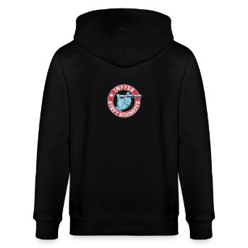 Impfen statt Schimpfen - Stanley/Stella Unisex Bio-Kapuzenjacke CULTIVATOR  - Schwarz - Hinten - Anna (173cm)