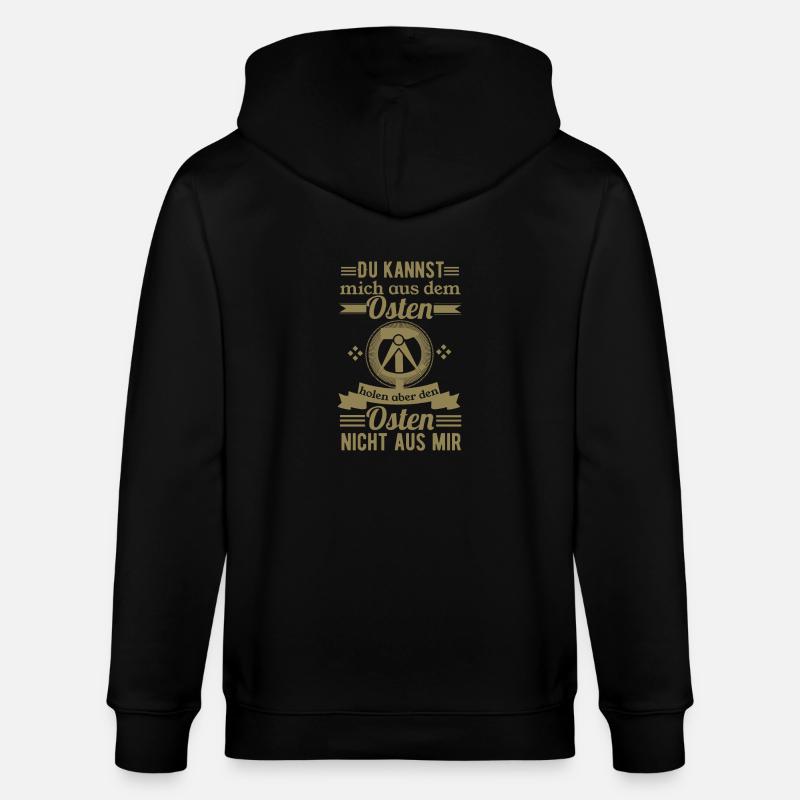 Ostdeutsch Ostalgie Stolzer Ostdeutscher DDR - Stanley/Stella Unisex Bio-Kapuzenjacke CULTIVATOR  - Schwarz