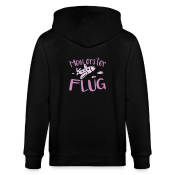 Mein Erster flug mädchen - Stanley/Stella Unisex Bio-Kapuzenjacke CULTIVATOR  - Schwarz - Hinten - Anna (173cm)