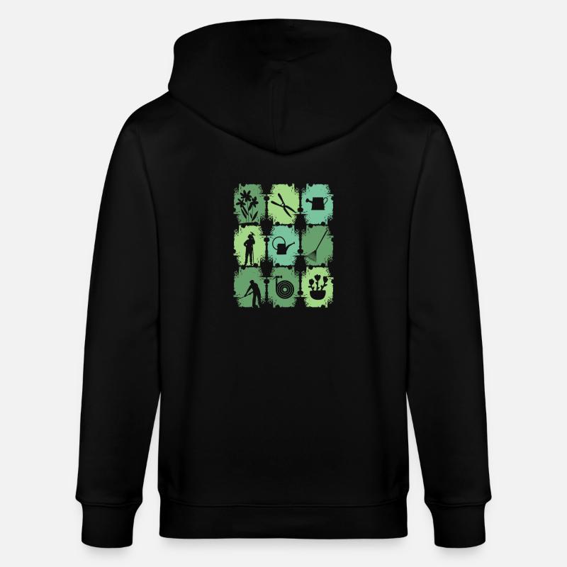 Outil de jardin jardinier - Veste à capuche bio CULTIVATOR Stanley/Stella Unisexe - noir