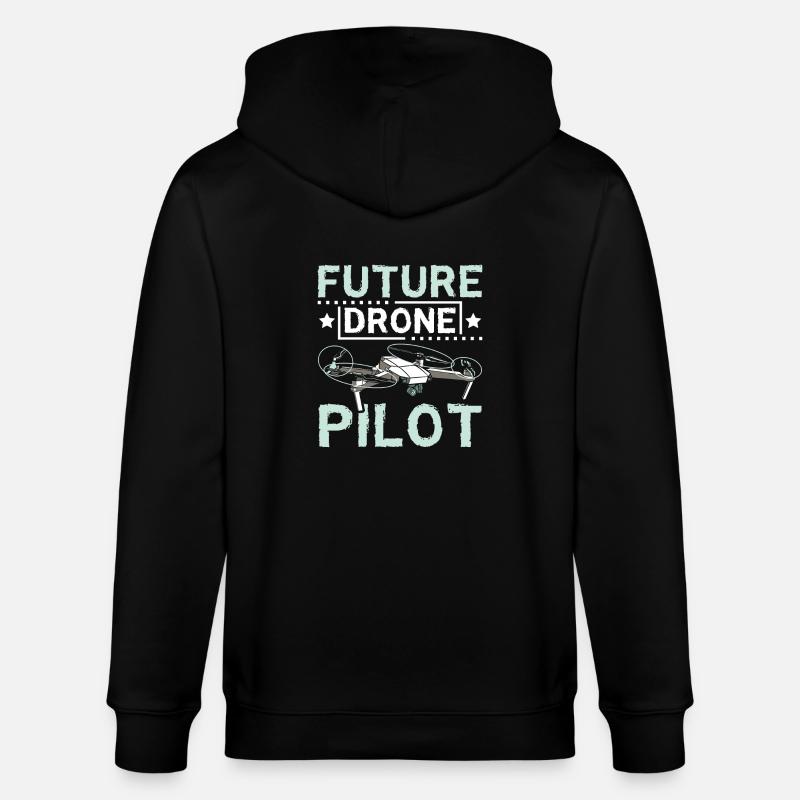 Futur pilote de drone - Veste à capuche bio CULTIVATOR Stanley/Stella Unisexe - noir