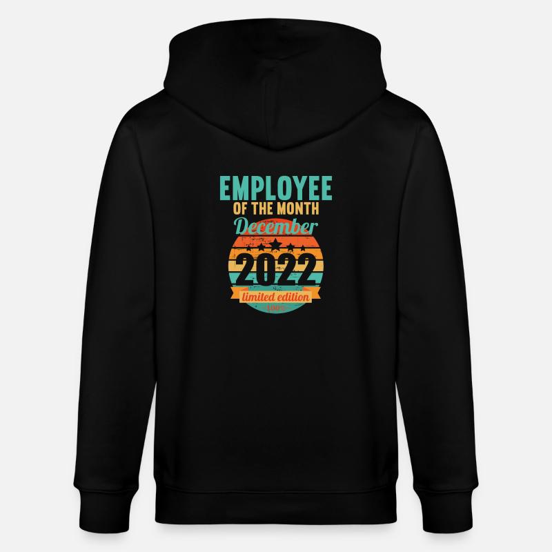 Mitarbeiter des Monats Dezember 2022 - Stanley/Stella Unisex Bio-Kapuzenjacke CULTIVATOR  - Schwarz