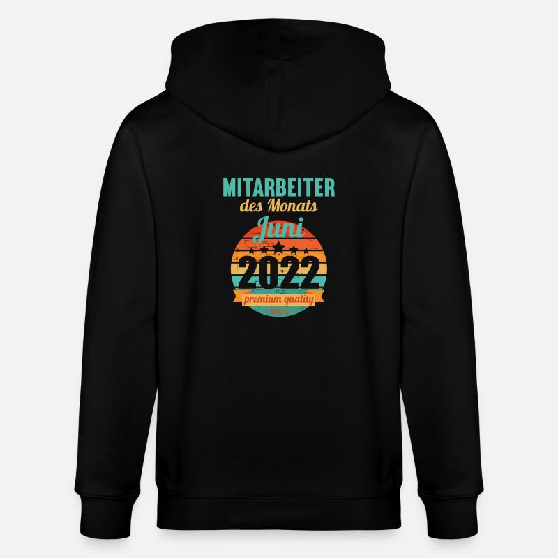 Mitarbeiter des Monats Juni 2022 - Stanley/Stella Unisex Bio-Kapuzenjacke CULTIVATOR  - Schwarz
