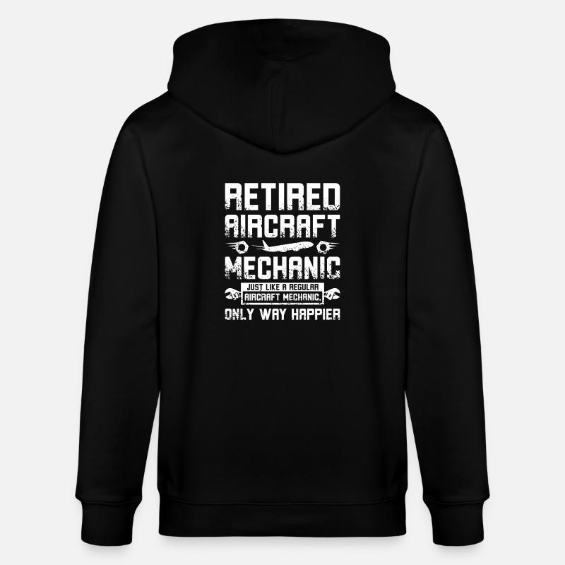 Mécanicien d’aéronefs à la retraite - Veste à capuche bio CULTIVATOR Stanley/Stella Unisexe - noir
