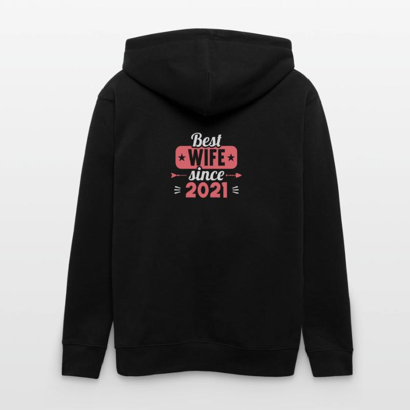 Beste Ehefrau Bester Ehemann seit 2021 Stanley/Stella Unisex Bio-Kapuzenjacke CULTIVATOR 