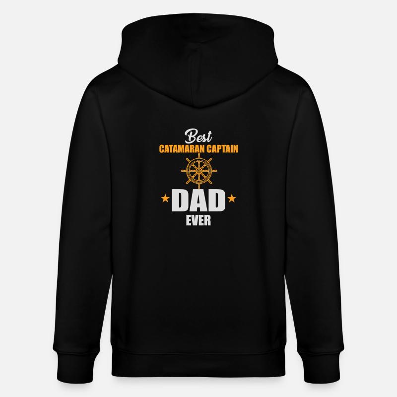 Bester Katamaran Papa - Stanley/Stella Unisex Bio-Kapuzenjacke CULTIVATOR  - Schwarz