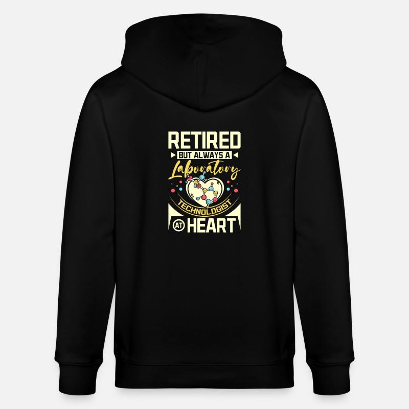 Retired laboratory technologist - Stanley/Stella Unisex Bio-Kapuzenjacke CULTIVATOR  - Schwarz