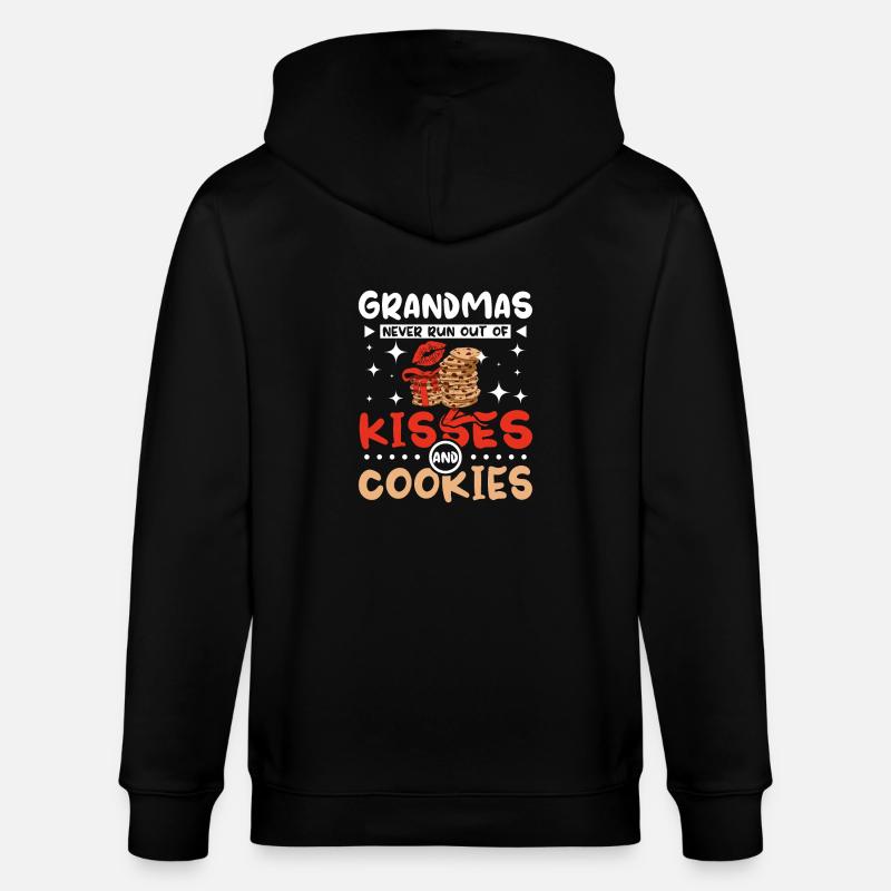 Grands-mère embrasse et biscuits - Veste à capuche bio CULTIVATOR Stanley/Stella Unisexe - noir