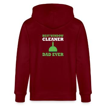 Best Window Cleaner Papa - Stanley/Stella CULTIVATOR  Unisex Organic Hooded Jacket - burgundy - Back - Anna (173cm)