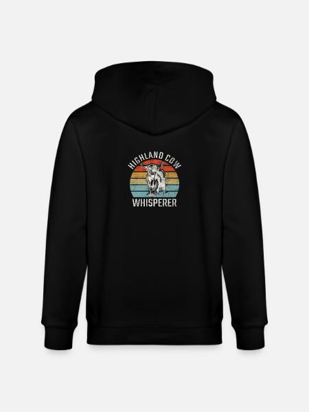Highland Cow Whisperer - Stanley/Stella CULTIVATOR Unisex Organic Hooded Jacket - black