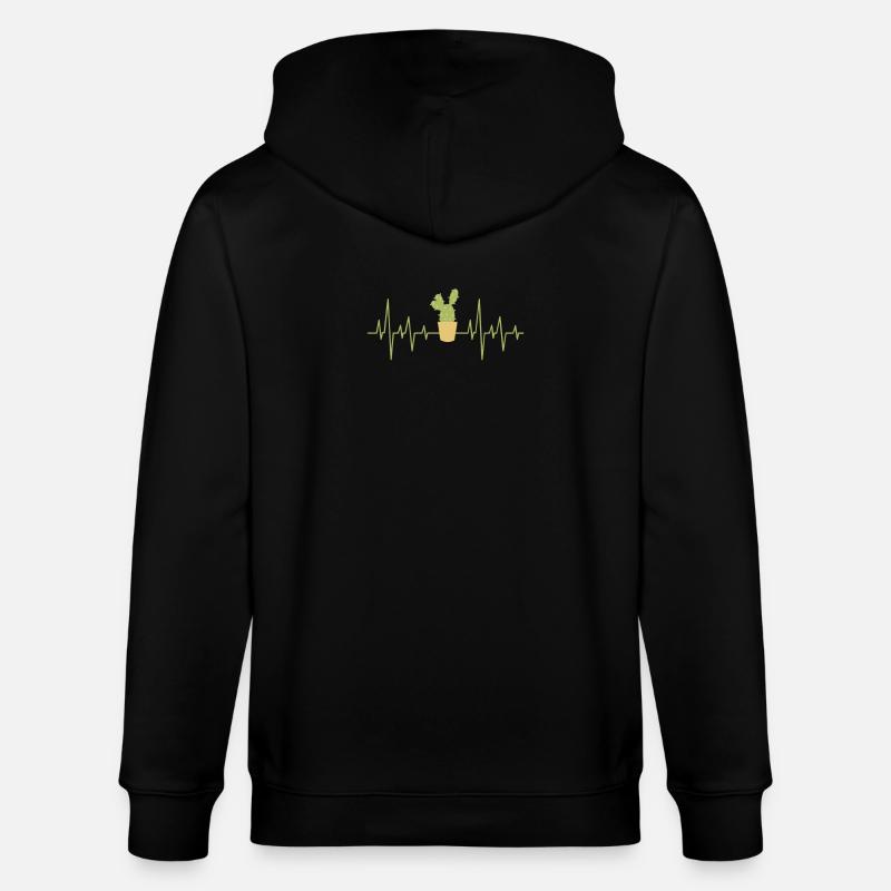 Battement de cœur de cactus - Veste à capuche bio CULTIVATOR Stanley/Stella Unisexe - noir