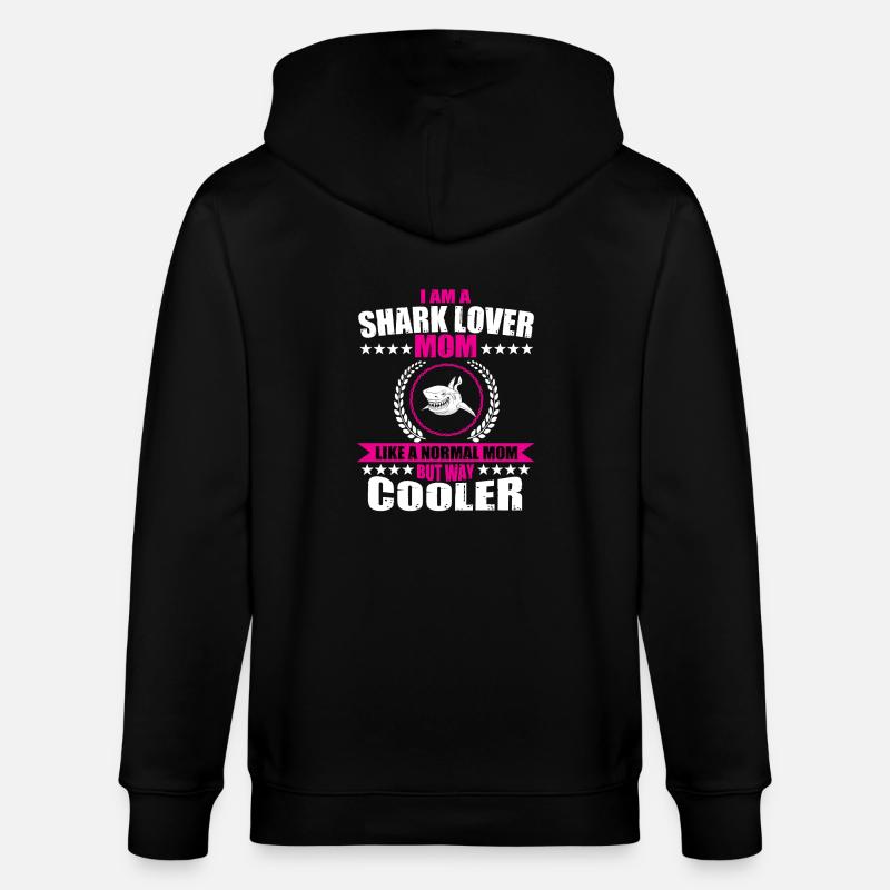 Maman aimant les requins - Veste à capuche bio CULTIVATOR Stanley/Stella Unisexe - noir