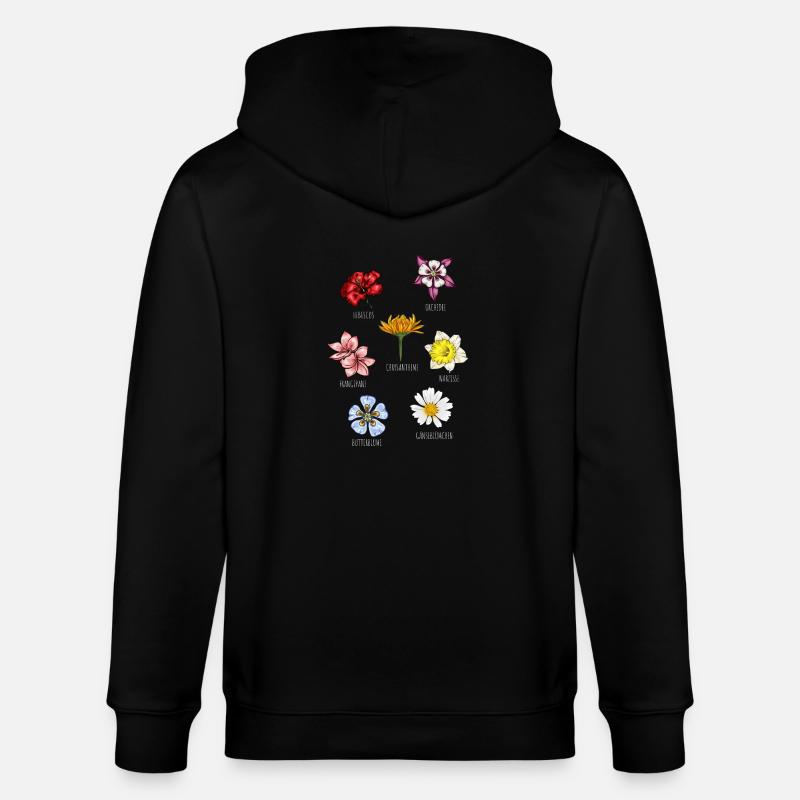 Espèces de fleurs Fleurs - Veste à capuche bio CULTIVATOR Stanley/Stella Unisexe - noir