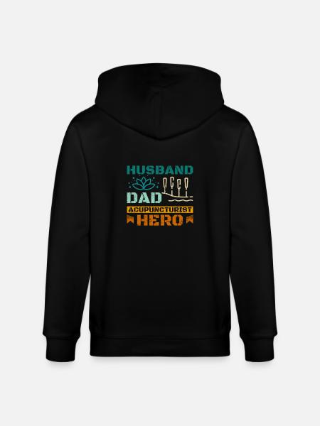 Husband dad acupuncturist hero - Stanley/Stella CULTIVATOR Unisex Organic Hooded Jacket - black