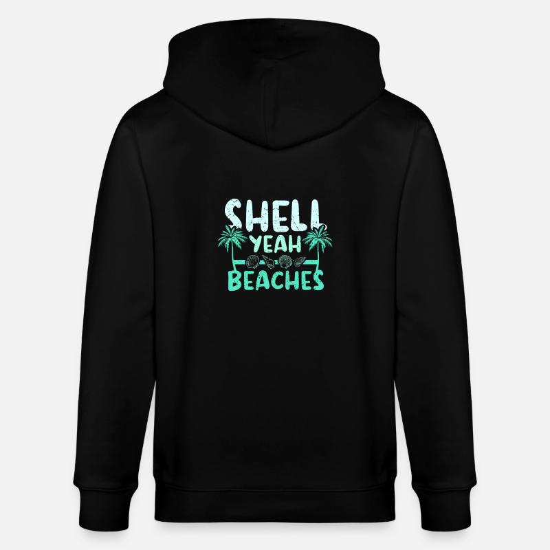 Shell yeah beaches - Stanley/Stella Unisex Bio-Kapuzenjacke CULTIVATOR  - Schwarz