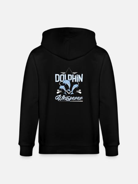 Dolphin whisperer - Stanley/Stella CULTIVATOR  Unisex Organic Hooded Jacket - black