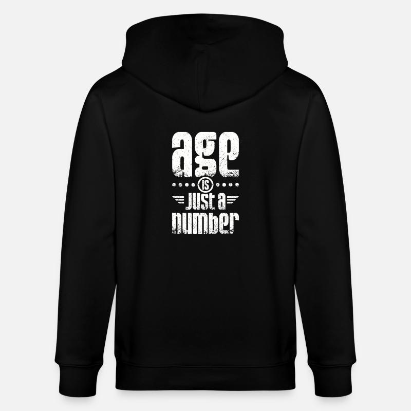 Age is just a number - Stanley/Stella Unisex Bio-Kapuzenjacke CULTIVATOR  - Schwarz