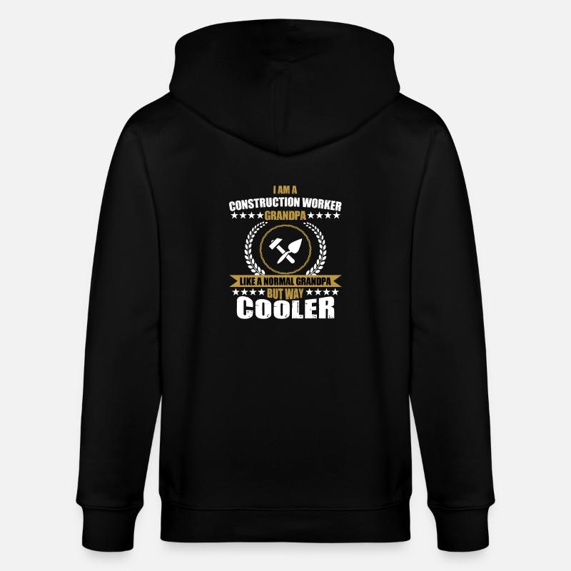 Bauarbeiter Opa - Stanley/Stella Unisex Bio-Kapuzenjacke CULTIVATOR  - Schwarz