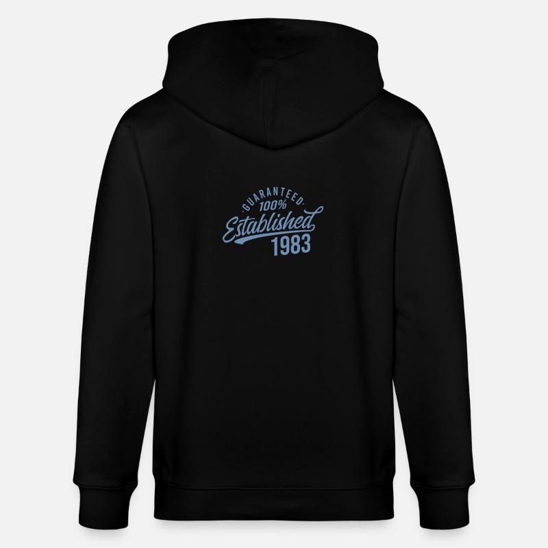 Garanti Établi en 1983 Anniversaire - Veste à capuche bio CULTIVATOR Stanley/Stella Unisexe - noir