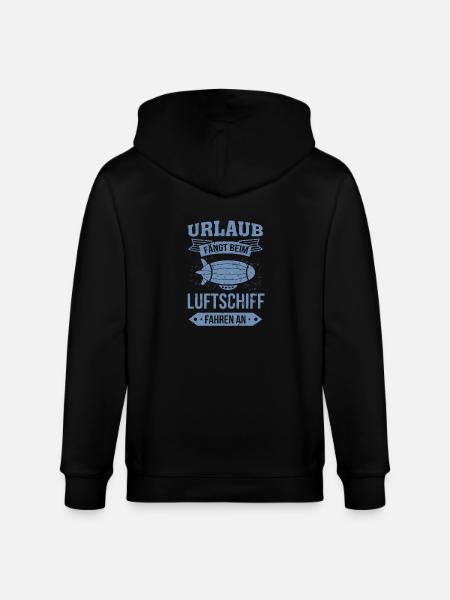 Luftschiff Urlaub fängt an - Stanley/Stella Unisex Bio-Kapuzenjacke CULTIVATOR  - Schwarz